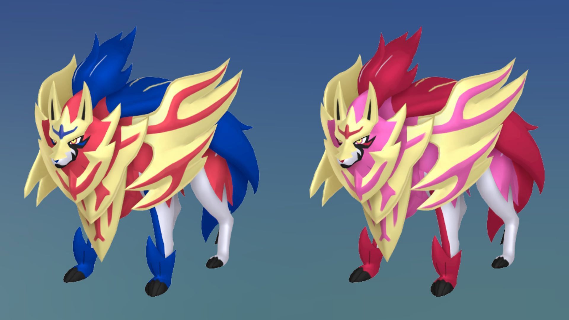 Shiny Crowned Shield Zamazenta comparison (Image via TPC)